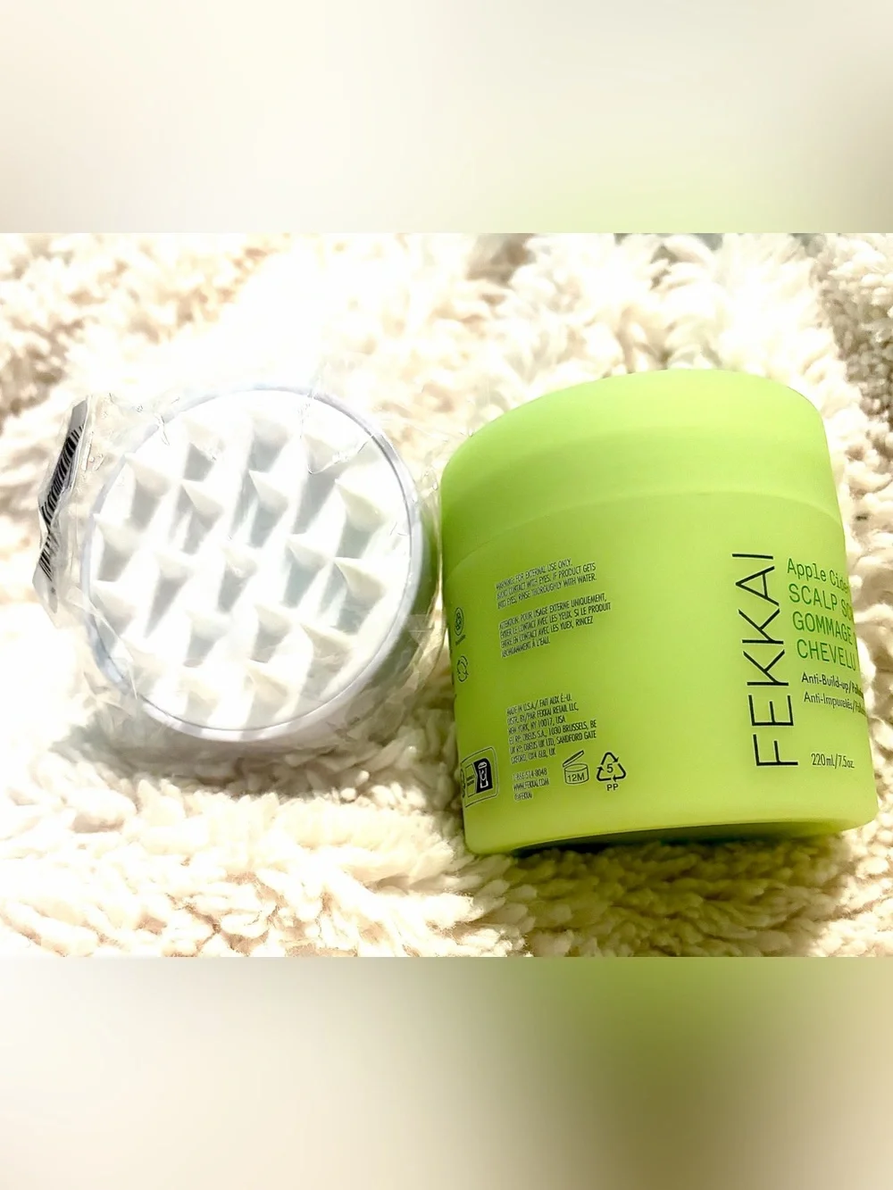 FEKKAI Apple Cider Scalp Scrub & Scalp Massager